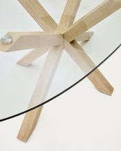 Load image into Gallery viewer, Argo oval table with glass and wood effect steel legs Ø 200 x 100 cm - image 7