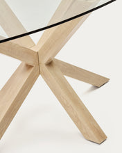 Load image into Gallery viewer, Argo oval table with glass and wood effect steel legs Ø 200 x 100 cm - image 8