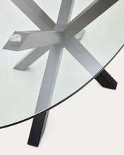 Load image into Gallery viewer, Argo oval table in glass and steel legs with black finish Ø 200 x 100 cm - image 7