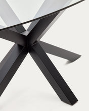 Load image into Gallery viewer, Argo oval table in glass and steel legs with black finish Ø 200 x 100 cm - image 8