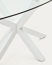 Load image into Gallery viewer, Argo oval table in glass and steel legs with white finish Ø 200 x 100 cm - image 6