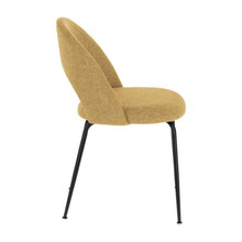 Load image into Gallery viewer, Mahalia dining chair in mustard with steel legs, with a black painted finish FSC 100% - image 3
