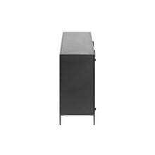 Load image into Gallery viewer, Shantay metal sideboard in a painted black finish with 3 doors, 160 x 72 cm - image 4