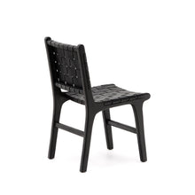 Load image into Gallery viewer, Calixta chair in leather and solid mahogany wood with black finish - image 5