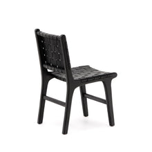 Load image into Gallery viewer, Calixta chair in leather and solid mahogany wood with black finish - image 6