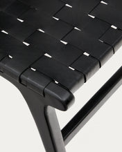 Load image into Gallery viewer, Calixta chair in leather and solid mahogany wood with black finish - image 13
