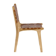 Load image into Gallery viewer, Calixta chair in leather and solid teak - image 2