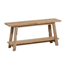 Load image into Gallery viewer, Safara solid recycled teak bench 100 cm