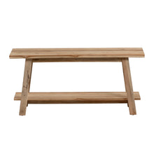 Load image into Gallery viewer, Safara solid recycled teak bench 100 cm - image 2