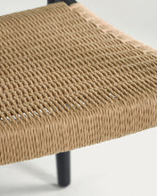 Load image into Gallery viewer, Nina stackable chair solid acacia wood with black finish and beige paper rope seat FSC100% - image 13
