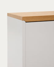 Load image into Gallery viewer, Abilen oak wood veneer 3 door sideboard with white lacquer, 180 x 75 cm FSC 100% - image 7