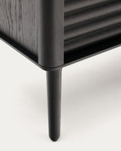 Load image into Gallery viewer, Lenon sideboard 3 doors and 3 drawers solid wood and black oak veneer 200x86cm FSC Mix Credit - image 11