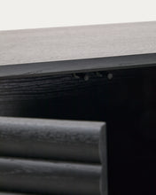 Load image into Gallery viewer, Lenon sideboard 3 doors and 3 drawers solid wood and black oak veneer 200x86cm FSC Mix Credit - image 12