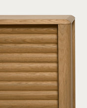 Load image into Gallery viewer, Lenon oak wood and veneer sideboard with 3 doors &amp; 3 drawers, 200 x 86 cm FSC MIX Credit - image 7