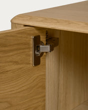 Load image into Gallery viewer, Lenon oak wood and veneer sideboard with 3 doors &amp; 3 drawers, 200 x 86 cm FSC MIX Credit - image 9