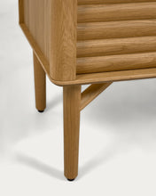 Load image into Gallery viewer, Lenon oak wood and veneer sideboard with 2 doors &amp; 3 drawers, 155 x 86 cm FSC MIX Credit - image 9