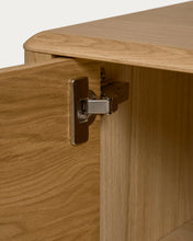 Load image into Gallery viewer, Lenon oak wood and veneer sideboard with 2 doors &amp; 3 drawers, 155 x 86 cm FSC MIX Credit - image 13