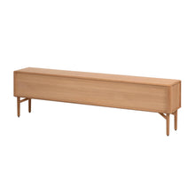 Load image into Gallery viewer, Lenon 2 door solid wood and oak veneer TV stand, 200 x 57 cm, FSC MIX Credit - image 9