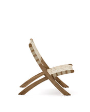 Load image into Gallery viewer, FSC 100% cream cord and solid acacia wood Chabeli folding chair - image 2