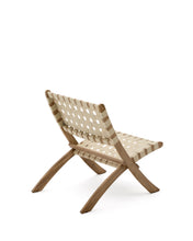 Load image into Gallery viewer, FSC 100% cream cord and solid acacia wood Chabeli folding chair - image 3