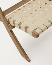 Load image into Gallery viewer, FSC 100% cream cord and solid acacia wood Chabeli folding chair - image 9
