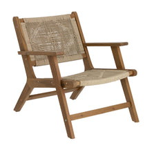 Load image into Gallery viewer, Geralda acacia wood armchair with dark finish FSC 100%