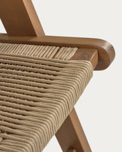 Load image into Gallery viewer, Geralda acacia wood armchair with dark finish FSC 100% - image 7