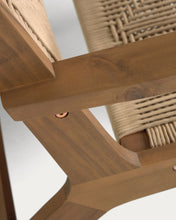 Load image into Gallery viewer, Geralda acacia wood armchair with dark finish FSC 100% - image 8