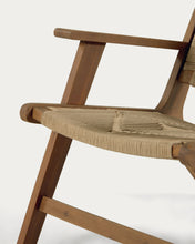 Load image into Gallery viewer, Geralda acacia wood armchair with dark finish FSC 100% - image 9