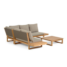 Load image into Gallery viewer, Flaviina 5 seater solid acacia wood corner sofa set with table - image 5