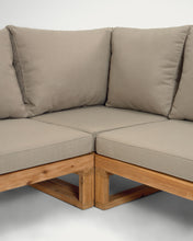 Load image into Gallery viewer, Flaviina 5 seater solid acacia wood corner sofa set with table - image 10