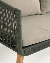 Load image into Gallery viewer, Inti 2 seater sofa with 2 green cord armchairs, FSC 100% - image 8