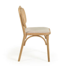 Load image into Gallery viewer, Doriane solid oak chair with natural finish and upholstered seat FSC Mix Credit - image 3