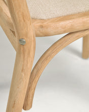 Load image into Gallery viewer, Doriane solid oak chair with natural finish and upholstered seat FSC Mix Credit - image 12