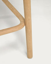 Load image into Gallery viewer, Doriane 65 cm height solid oak stool with natural finish and upholstered seat FSC Mix Credit - image 9