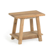 Load image into Gallery viewer, Safara solid recycled teak footstool 50 x 32 cm