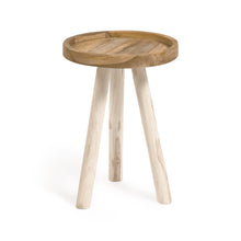 Load image into Gallery viewer, Glenda round solid teak wood side table, Ø 35 cm - image 2