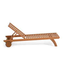 Load image into Gallery viewer, Beila solid eucalyptus wood outdoor sun lounger, FSC 100% - image 2