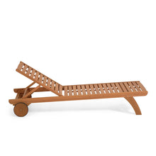 Load image into Gallery viewer, Beila solid eucalyptus wood outdoor sun lounger, FSC 100% - image 3