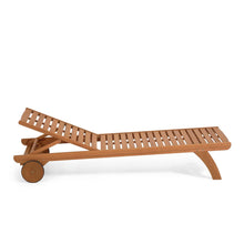 Load image into Gallery viewer, Beila solid eucalyptus wood outdoor sun lounger, FSC 100% - image 4