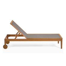 Load image into Gallery viewer, Caterin solid eucalyptus wood outdoor sun lounger in grey, FSC 100% - image 3