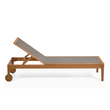Load image into Gallery viewer, Caterin solid eucalyptus wood outdoor sun lounger in grey, FSC 100% - image 4