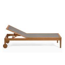 Load image into Gallery viewer, Caterin solid eucalyptus wood outdoor sun lounger in grey, FSC 100% - image 5