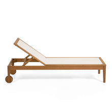 Load image into Gallery viewer, Caterin solid eucalyptus wood outdoor sun lounger in beige, FSC 100% - image 4