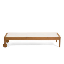 Load image into Gallery viewer, Caterin solid eucalyptus wood outdoor sun lounger in beige, FSC 100% - image 6
