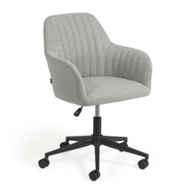 Load image into Gallery viewer, Madina light grey office chair and legs made of steel in matt black