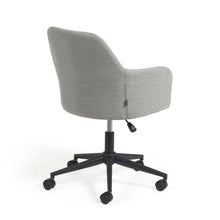 Load image into Gallery viewer, Madina light grey office chair and legs made of steel in matt black - image 3