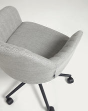 Load image into Gallery viewer, Madina light grey office chair and legs made of steel in matt black - image 6