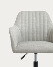 Load image into Gallery viewer, Madina light grey office chair and legs made of steel in matt black - image 7