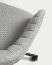 Load image into Gallery viewer, Madina light grey office chair and legs made of steel in matt black - image 8